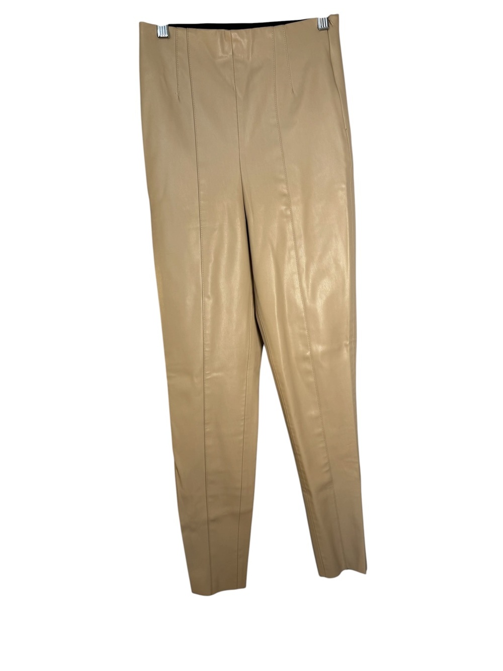 Zara Men's Tan Faux Leather Chinos